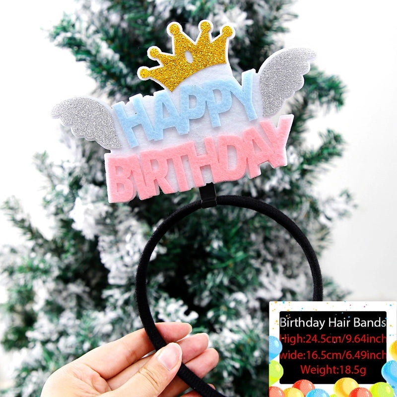 Birthday Party Hairband with Cute Classic Letter Design | Party Accessories