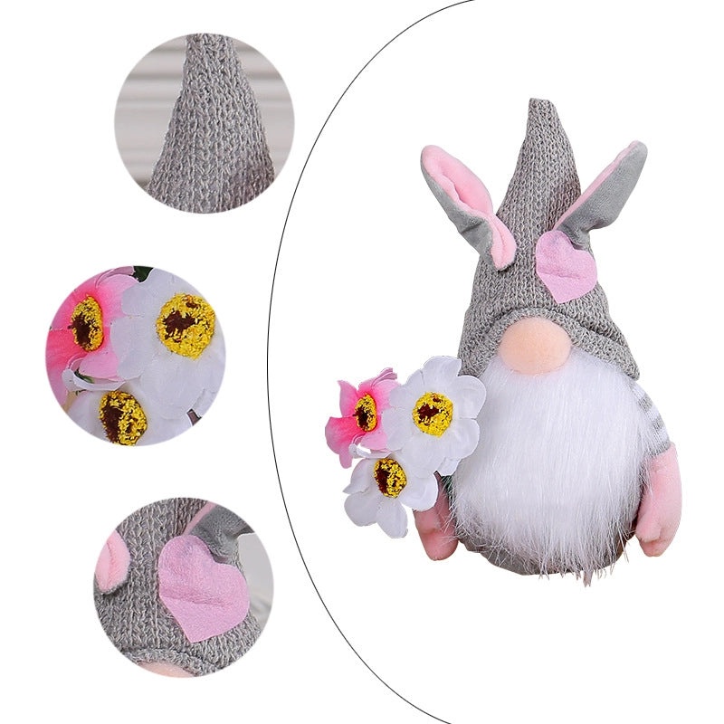 Easter Rabbit Faceless Doll Ornament Small Decorative Gift for Office & Event Setup|Home Decor & Seasonal Gifts