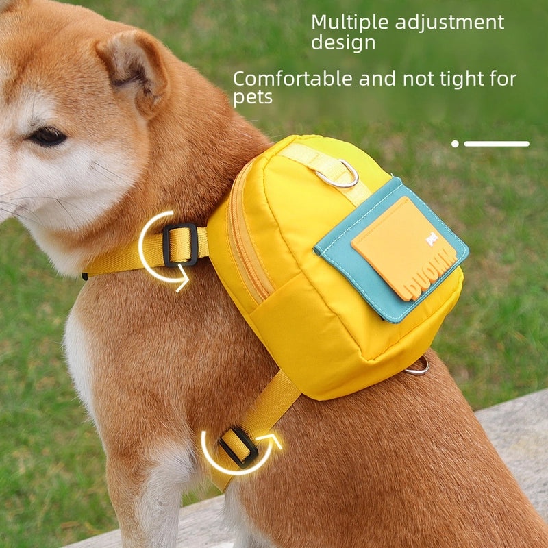 Cartoon Dog Backpack for Pets Outdoor Travel Small Schoolbag Lightweight Pet Supplies|Pet Accessories