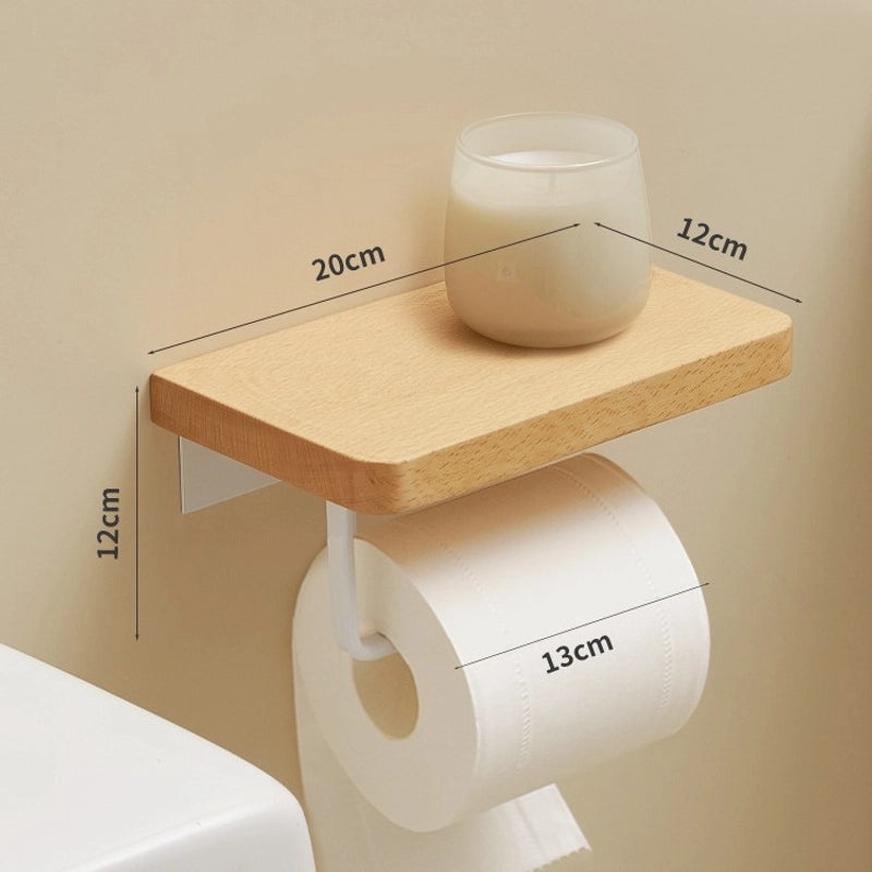 Elegant Solid Color Wooden and Aluminum Tissue Dispenser | Home & Living Accessories