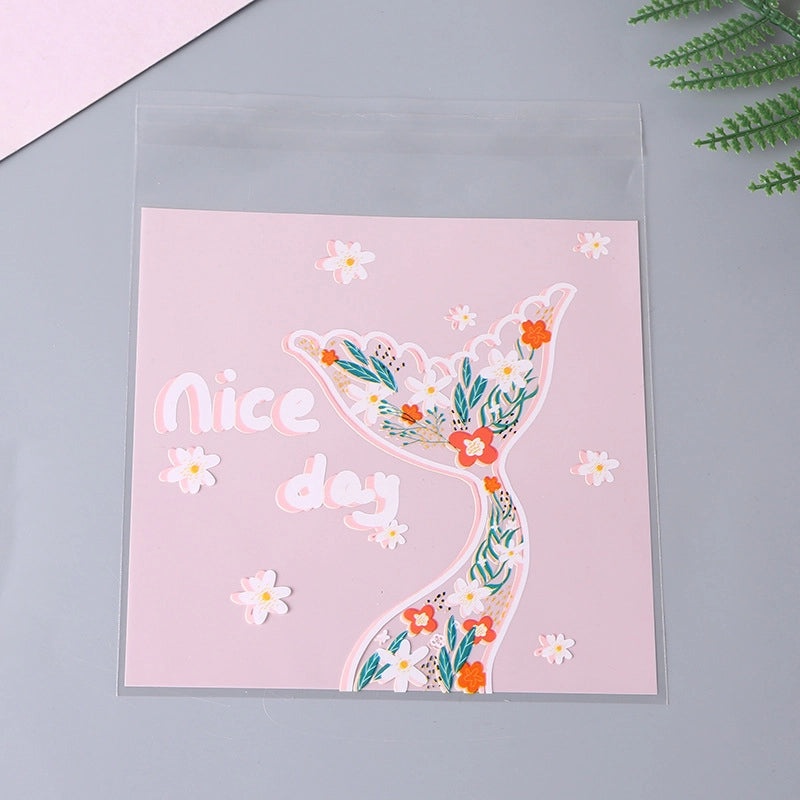 Creative Mermaid Tail Self-Adhesive OPP Bag for Biscuit and Dessert Packaging | Packaging Bags