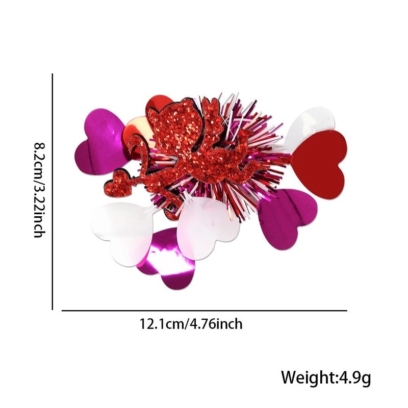 Sweet Heart Bow Knot Felt Hairpin for Valentine's Day Party Date | Hair Accessories