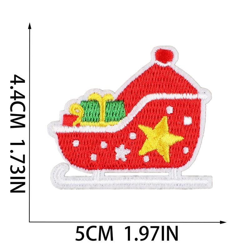 Christmas Cartoon Santa Claus Snowflake Embroidered Patch for Clothing Accessories|Clothing Accessories
