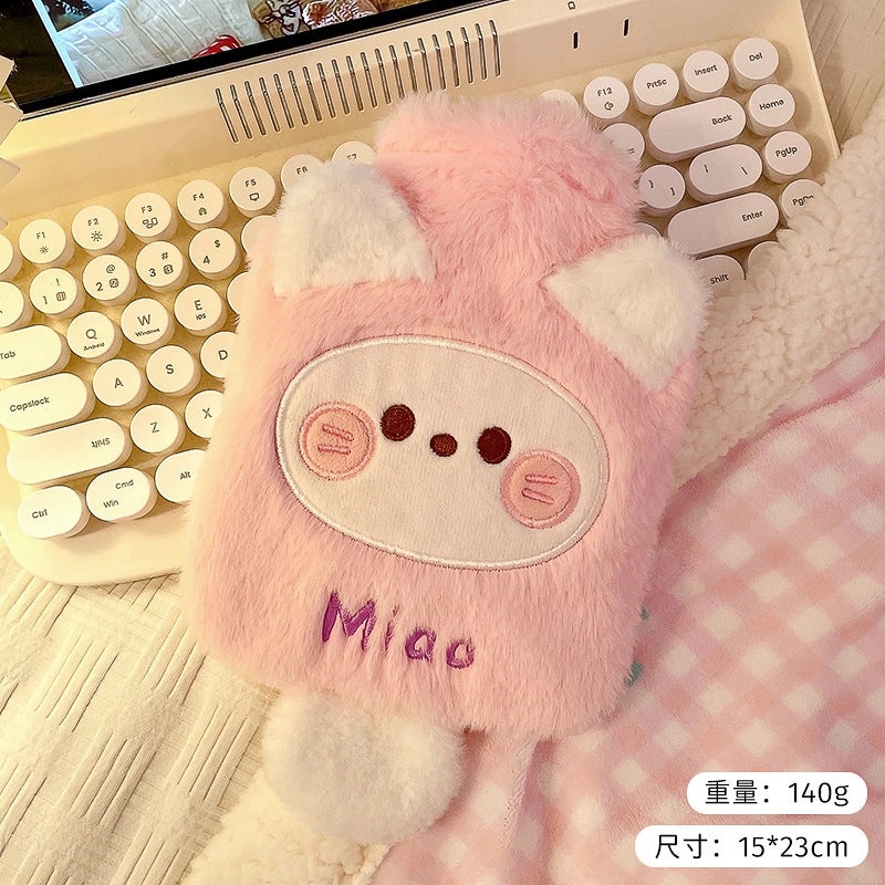 Cute Plush Water Injection Hot Water Bag Embroidered Student Hand Warmer Thickened Warm Doll|Home & Living Accessories
