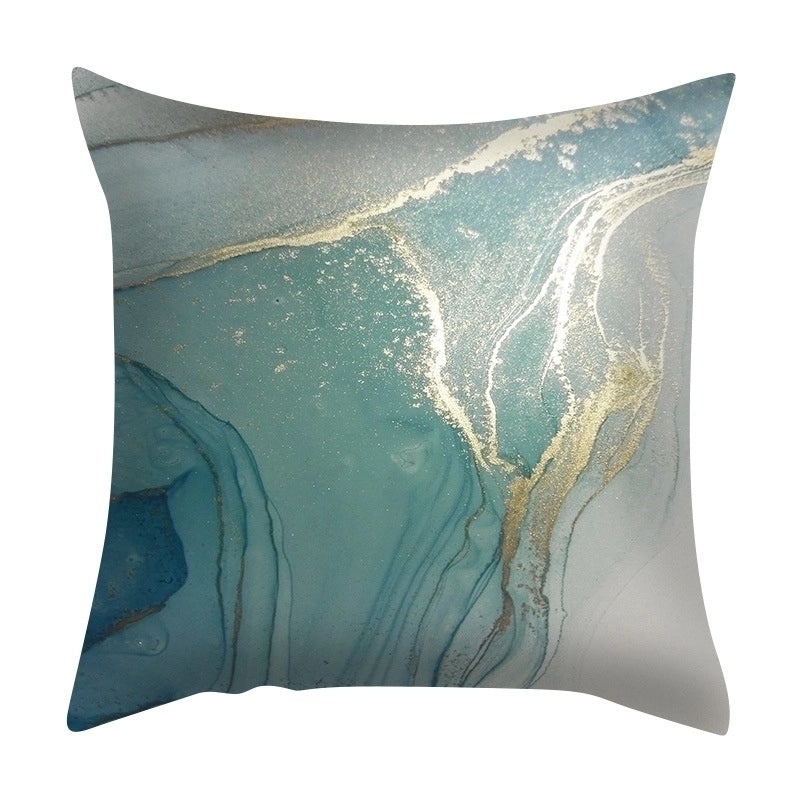 Stylish Marble Pattern Peach Skin Pillow Covers|Home Decor & Bedding