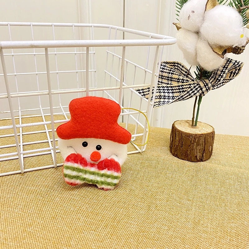 Christmas Fabric Pendants Santa Claus Snowman Deer for Bags Hotels Shopping Mall Holiday Decoration|Christmas Decorations