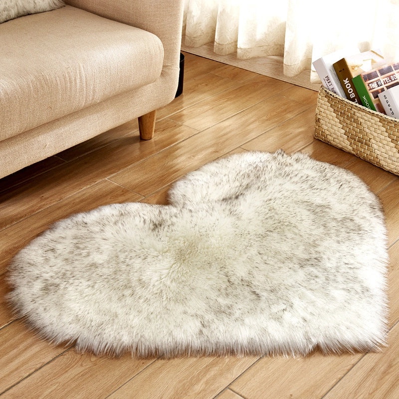 Heart Shape Solid Color Acrylic Carpet for Casual Home Decor|Home Decor & Flooring