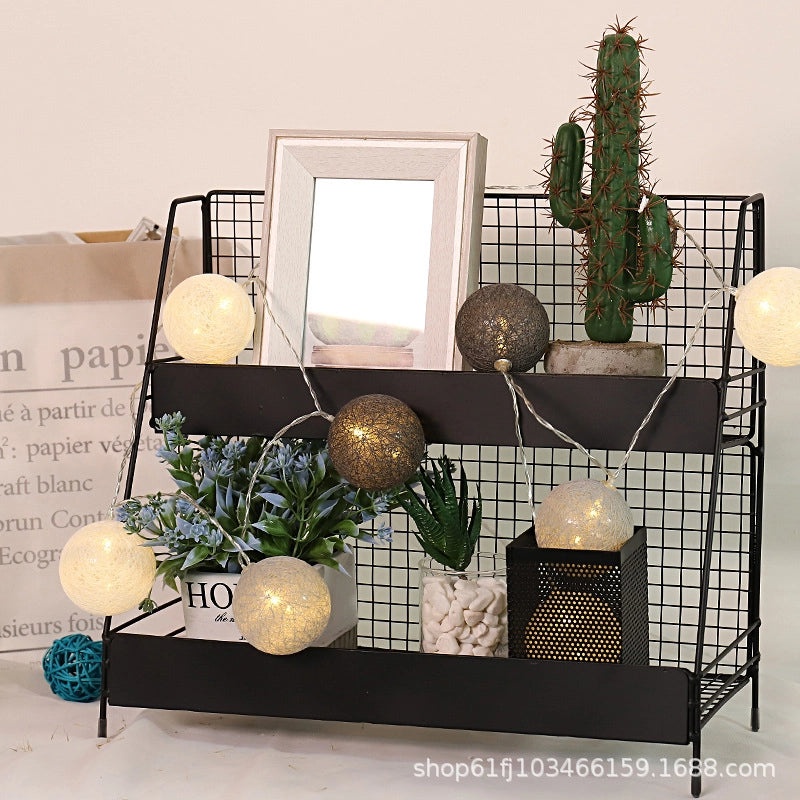 Cotton Ball LED String Lights for Kids Room Tent Party Wedding Decoration Creative Ambient Lighting|Home Decor Lighting