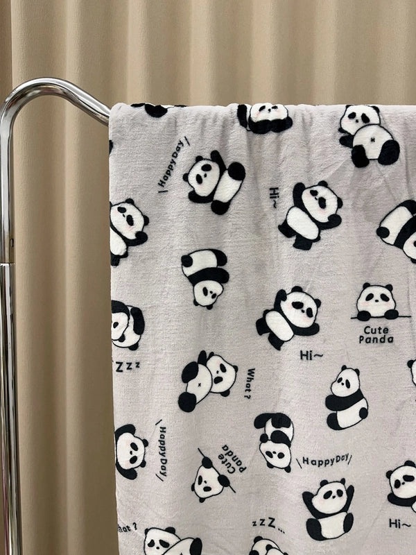 Cozy Cartoon Crayon Plush Flannel Blanket for Autumn Winter | Home & Living Bedding