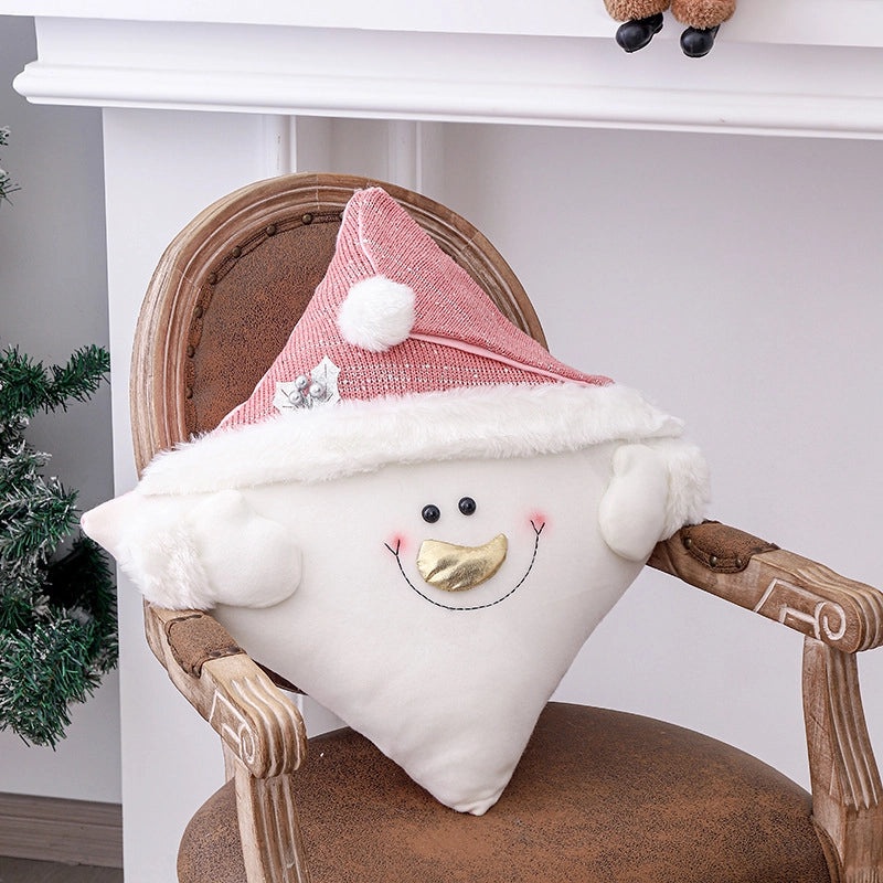 Christmas 3D Snowman Decorative Sofa Pillow Cushion | Home Decor & Seasonal Accessories