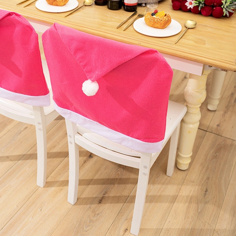 Christmas Minimalist Color Block Chair Cover for Holiday and Daily Use | Home Decor & Table Accessories