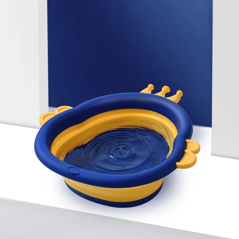 Minimalist Color Block Foldable Plastic Basin for Bathing|Bath Accessories