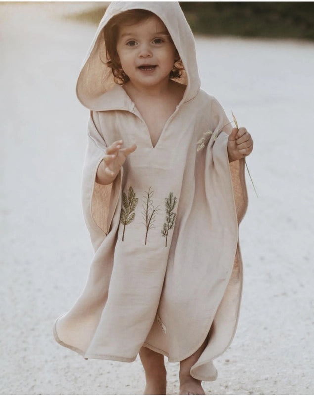 Cotton Hooded Baby Bath Towel Lightweight Gauze Bathrobe Four Seasons Absorbent Swimming Shawl for Kids|Baby & Kids Bath Accessories