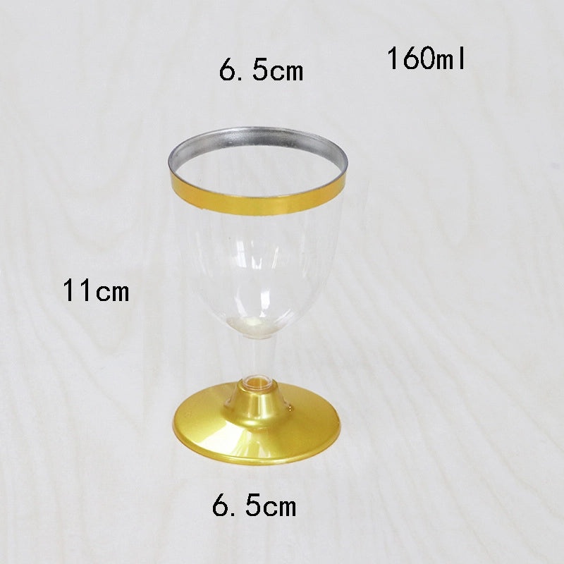 Phnom Penh Clear Plastic Goblet Dessert Cups Disposable Mousse Jelly Pudding Wedding Party Tableware|Disposable Dessert Cups