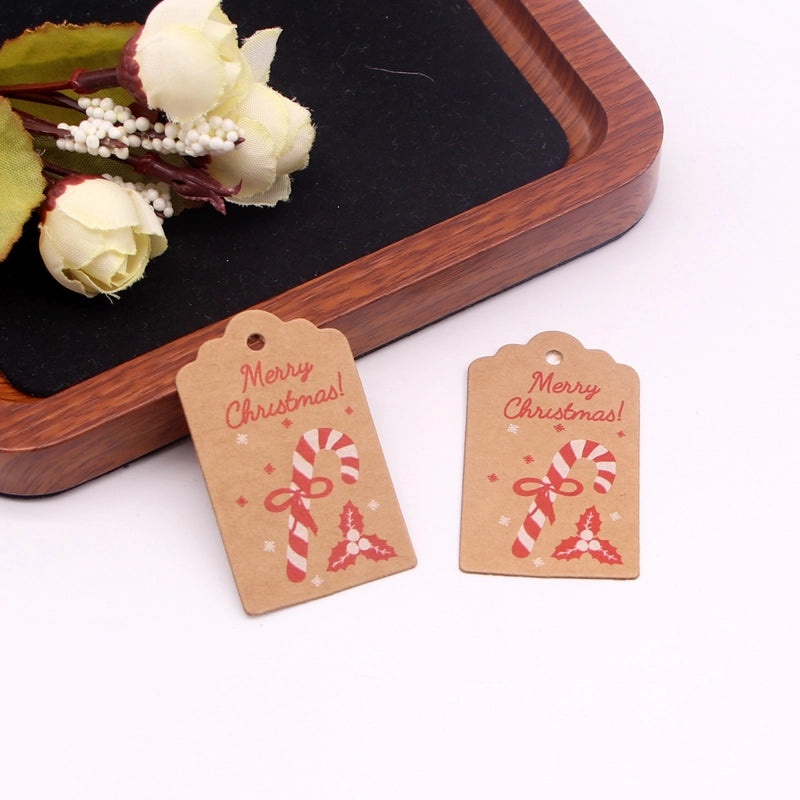 100 PCS Christmas Jewelry Packaging Cards Minimalist Letter Design|Jewelry Packaging Supplies