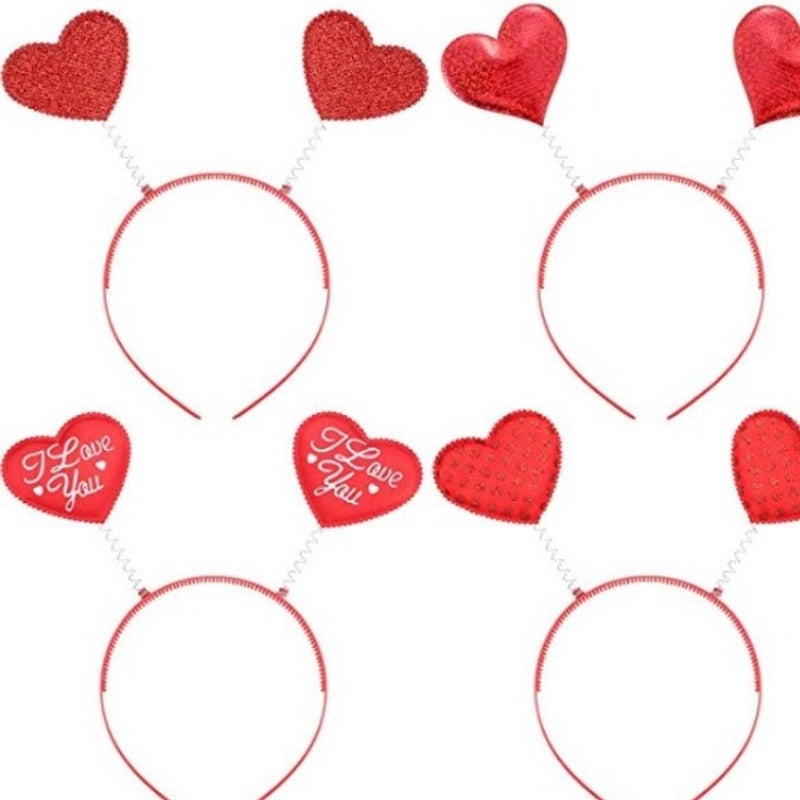 Red Heart Love Hairband 3D Valentine's Day Headband Festive Hair Accessories | Hair Accessories