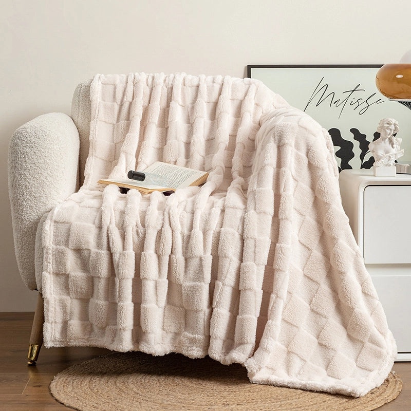 Cozy Solid Color Cotton Velvet Blanket for Bedding | Home & Living Bedding
