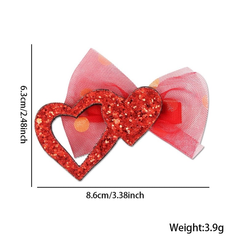 Sweet Heart Bow Knot Felt Hairpin for Valentine's Day Party Date | Hair Accessories