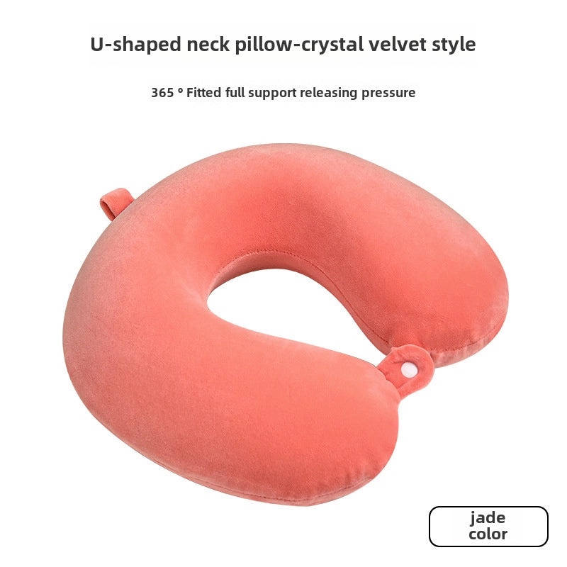 Memory Foam U-Shaped Travel Neck Pillow for Car, Plane, Student Nap | Travel Accessories