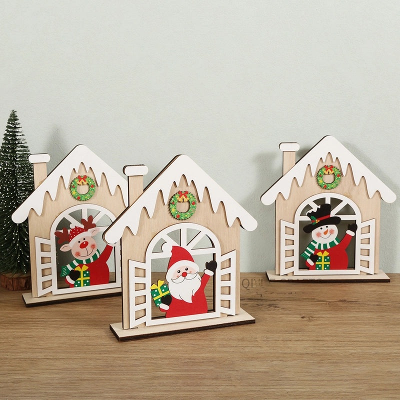 Christmas Minimalist Wood Boxwood Square Garden Home Decor Table Ornament|Home Decor