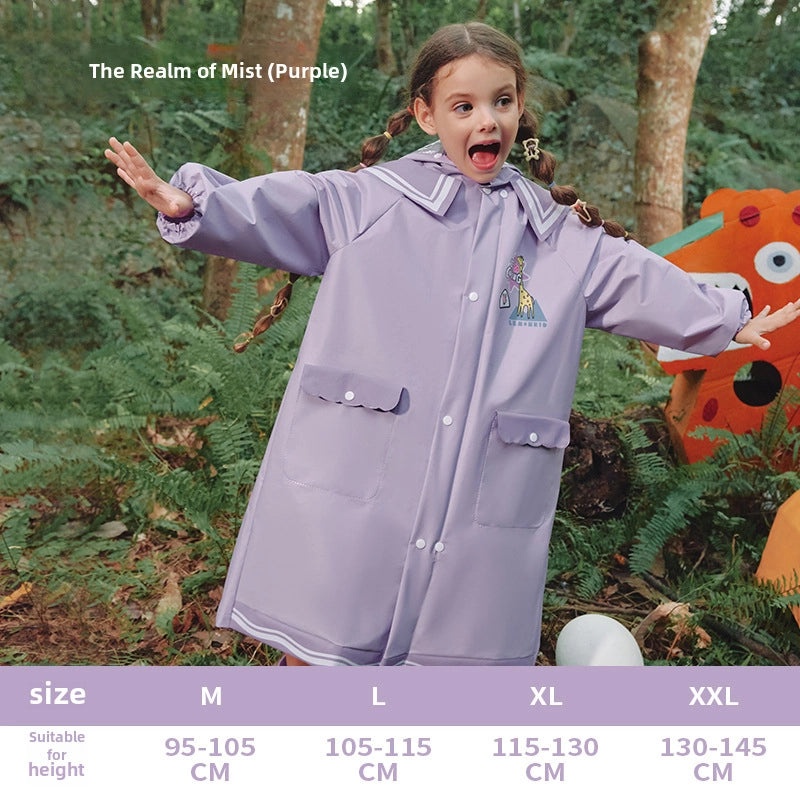 Kids Waterproof EVA Rain Poncho|Children's Rainwear