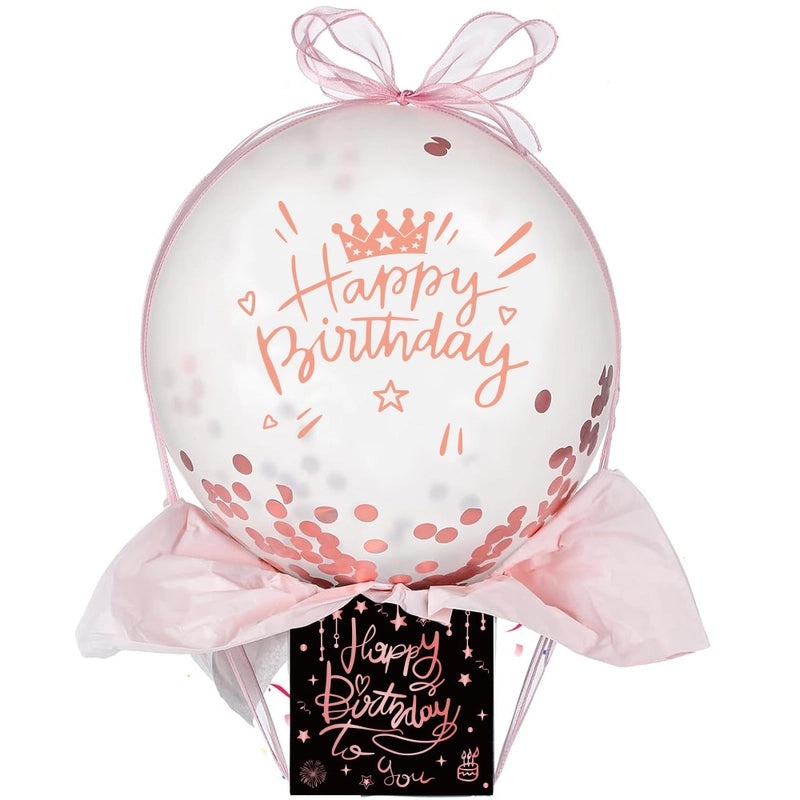 Birthday Party Lottery Box Balloons with IG Style Letter Paper Aluminum Film | Party Supplies