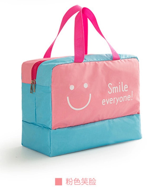 Waterproof Storage Bag with Dry and Wet Separation, Contrast Color Printing | Storage & Organization