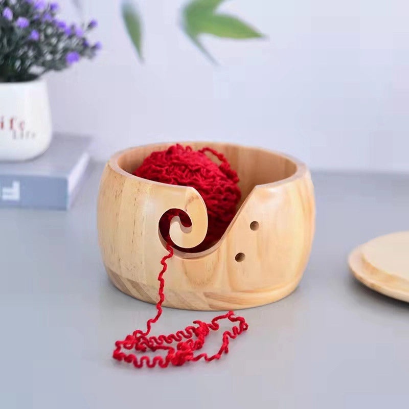 Creative Handmade Wool Storage Bowl for Knitting Needles | Home Decor & Craft Storage