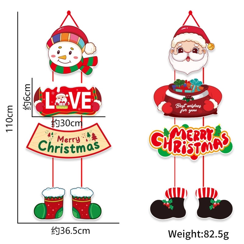 Christmas Hanging Ornaments Cute Santa Claus Snowman Decorations for Holiday Party Festive Home Decor | Holiday Decorations
