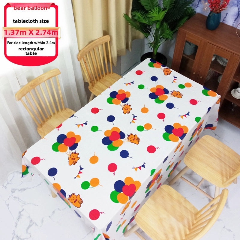 Kids Birthday Disposable Rectangular Tablecloth for Party Classroom Decoration|Party Supplies
