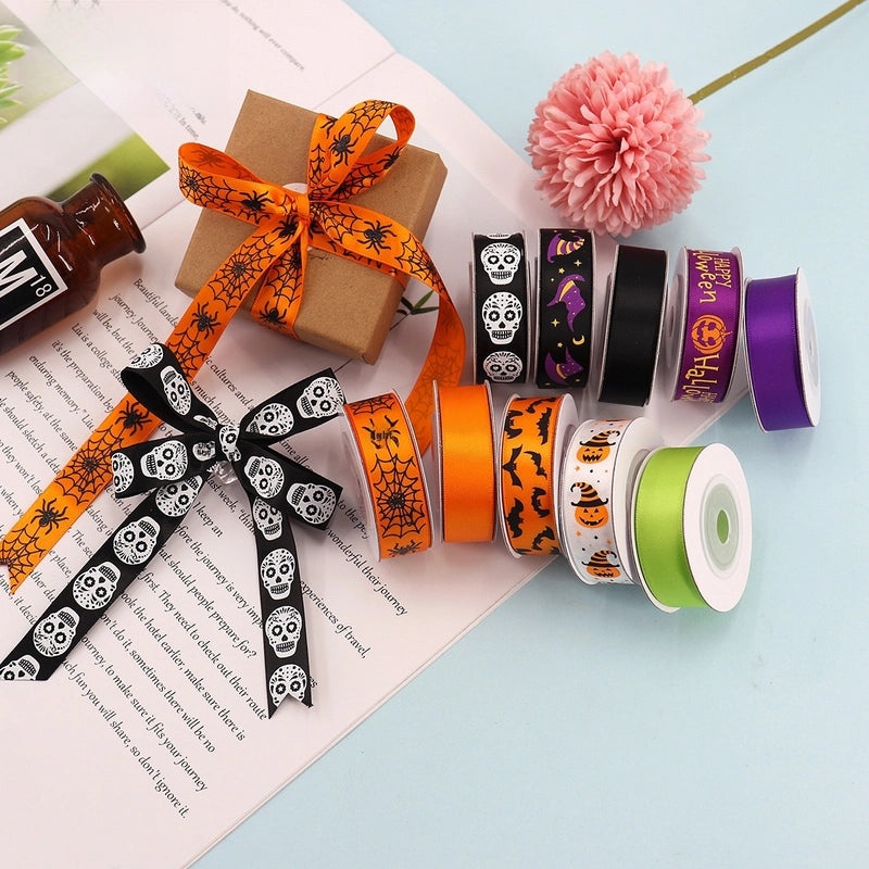 All Saints Halloween Ribbon Set for DIY Bow Decoration and Gift Packaging|Craft Supplies & Ribbon