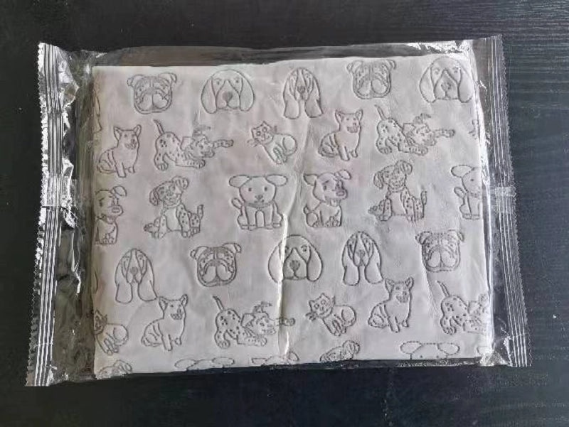Embossed Deerskin Pet Towel Bag Multifunctional Bath Absorbent Hair Drying Towel|Pet Care Accessories