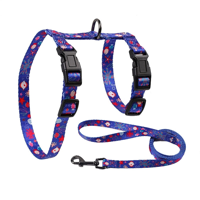 Customizable Cat Harness Leash H-Shaped Chest Strap Anti-Break Durable Cat Leash | Pet Supplies > Cat Accessories