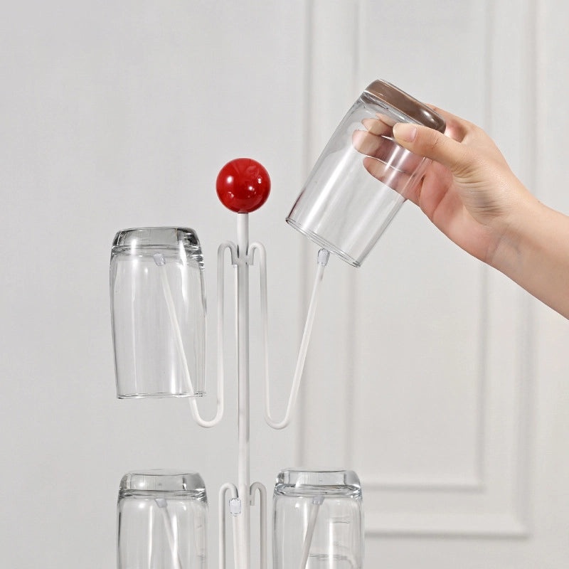 Double-layer Glass Cup Holder Upside-down Tea Mug Storage Rack for Desktop | Home & Kitchen Accessories