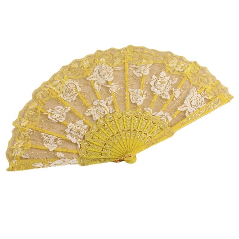 Transparent Lace Folding Fan for Dance and Home Decor | Home & Living Accessories