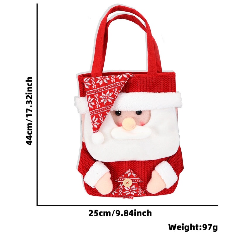 Nordic Christmas Gift Bags with Santa Claus Snowman and Elk Design | Holiday Party Supplies