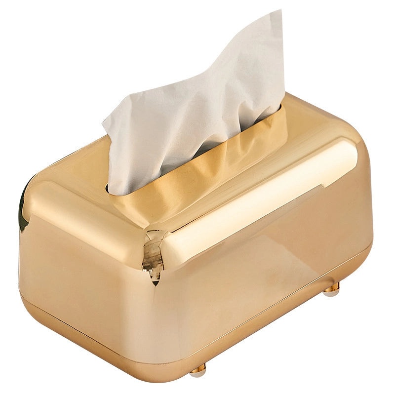 Electroplated Retro Luxury Tissue Box for Home and Living Room Desktop | Home Decor & Storage
