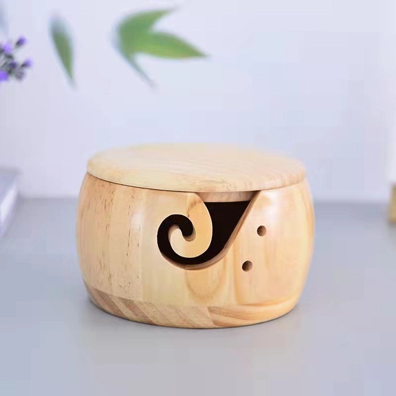 Creative Handmade Wool Storage Bowl for Knitting Needles | Home Decor & Craft Storage