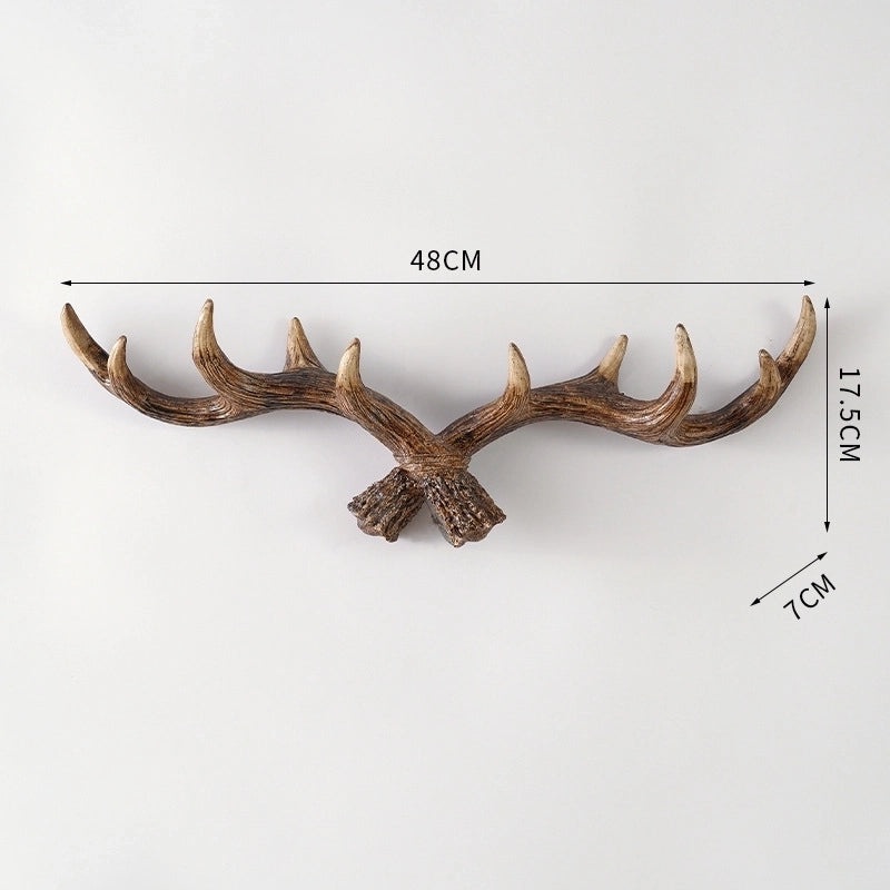 Vintage-Inspired Resin Antler Hooks for Wall | Home Decor & Organization