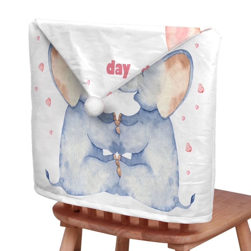 Christmas Plush Chair Back Cover Elephant Design | Home & Living / Holiday Decor