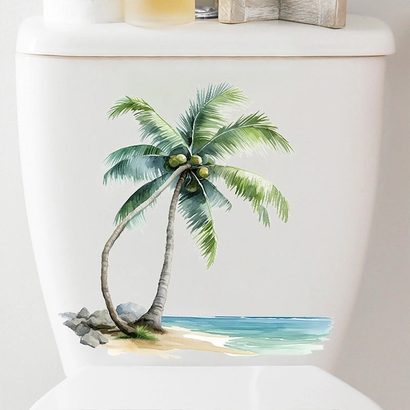 Tropical Coconut Tree PVC Wall Decal for Living Room | Home Decor Wall Stickers