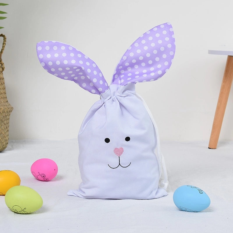 Easter DIY Canvas Bag with Rabbit Ears Decorative Gift Basket for Office and Cultural Events|Home & Garden > Seasonal Decor > Easter Decorations