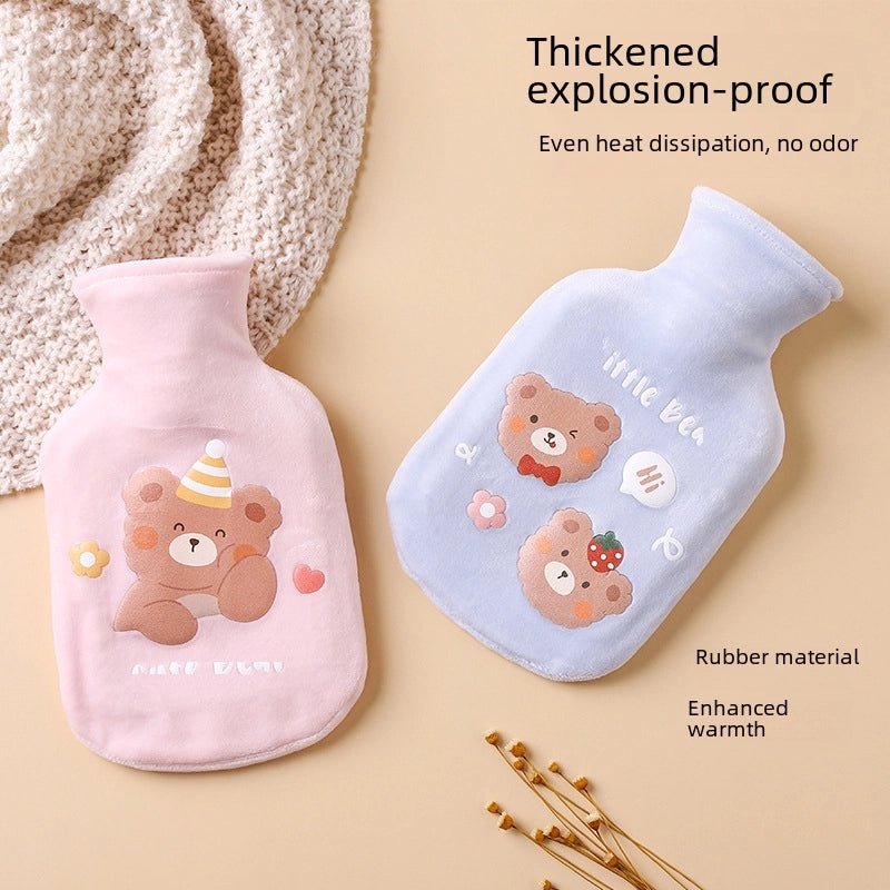 Cartoon Bear Plush Hot Water Bag for Women Winter Hand Warmer Japanese Korean Style|Hot Water Bags & Hand Warmers