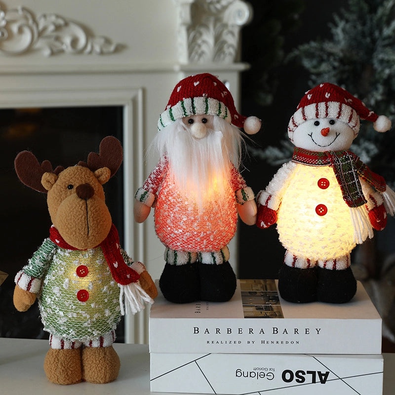 Christmas Santa Claus and Snowman Festive Party Dolls Table Centerpiece Decorations|Holiday Party Decor