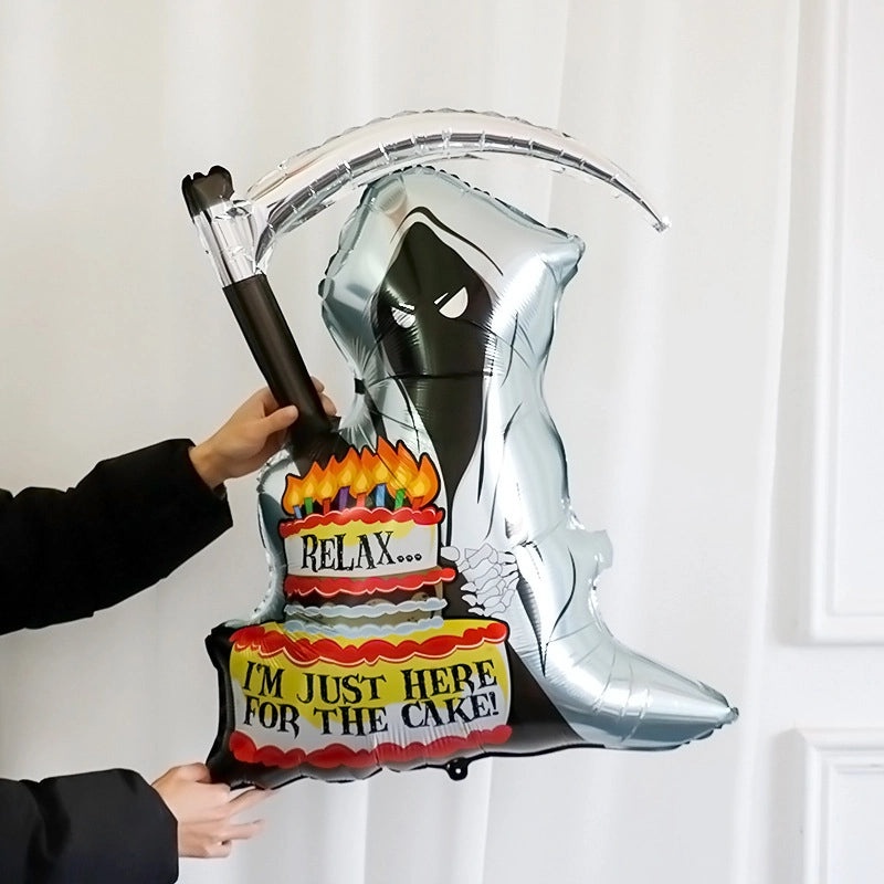 Halloween Hip-Hop Ghost Pattern Aluminum Foil Balloons for Party Festival Decoration|Party Supplies Balloons