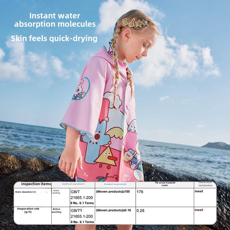 Baby Hooded Lemon Bath Towel Quick-Dry Cartoon Cloak Soft Kids Bathrobe | Baby & Kids Bath Towels