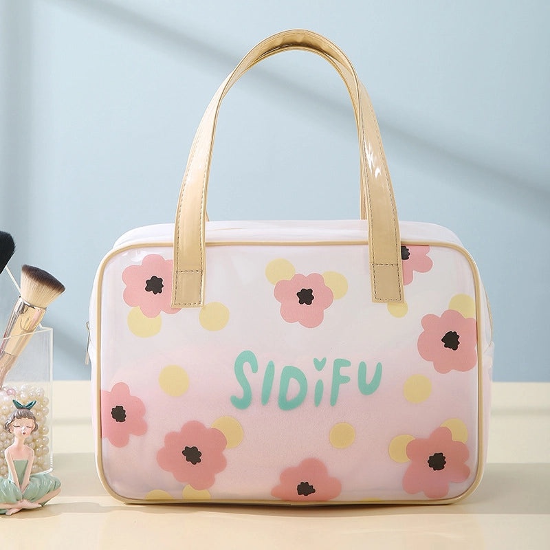 Korean Style Floral Butterfly PVC Pouch|Accessories Storage Bags