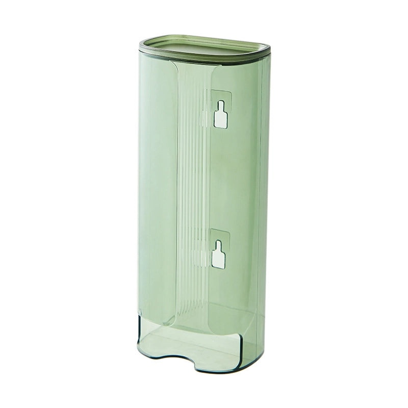 Punch-free Wall-mounted Plastic Wrap and Garbage Bag Holder Transparent Kitchen Storage Rack|Kitchen Storage Organizers