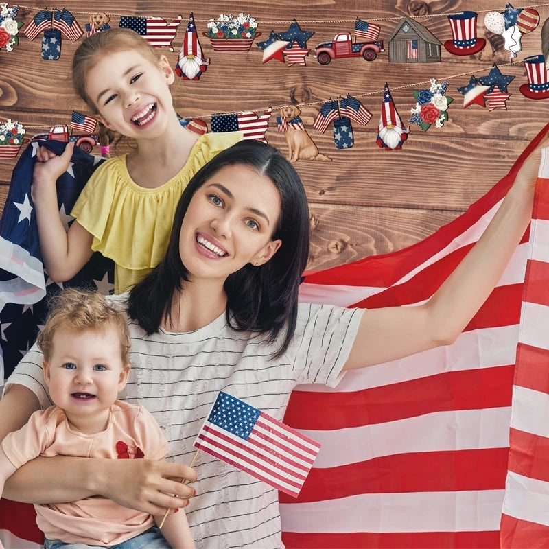 American Flag Animal Wood Decor for Festivals and Parties | Home Decor