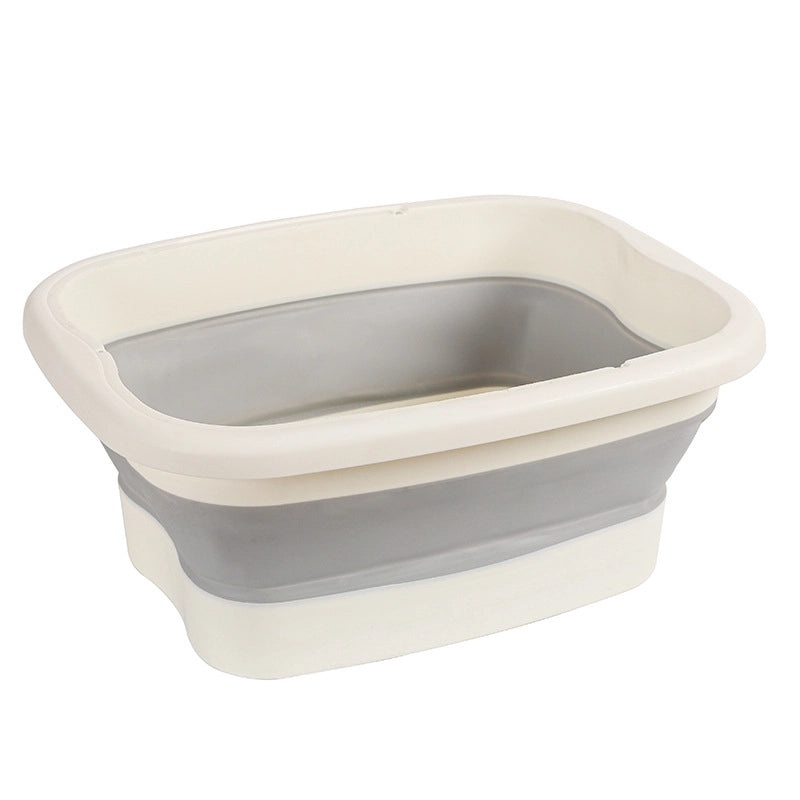 Minimalist Color Block Plastic Feet Washing Basin for Bathing | Bathroom Accessories